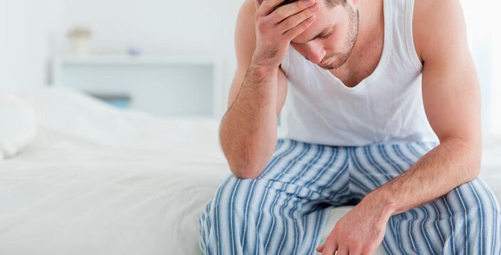 Hämorrhoide Schmerzen in einem Mann